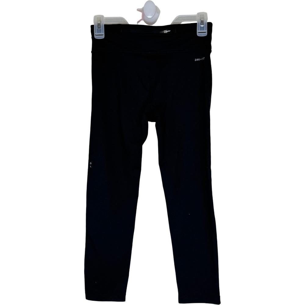 Nike Leggings Women Small Black Dri-FIT Cropped Running Yoga Athletic 831657-011 - Picture 6 of 11